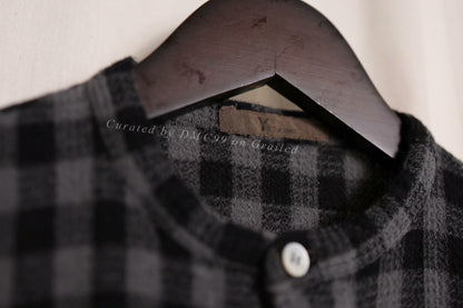Y's for men Check Stand Collar Shirt
