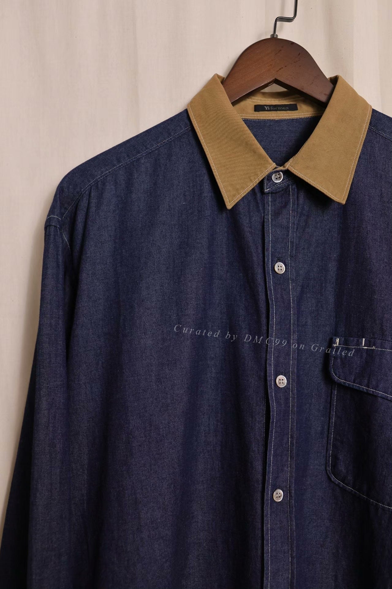 Y's for Men Denim Collar Shirt