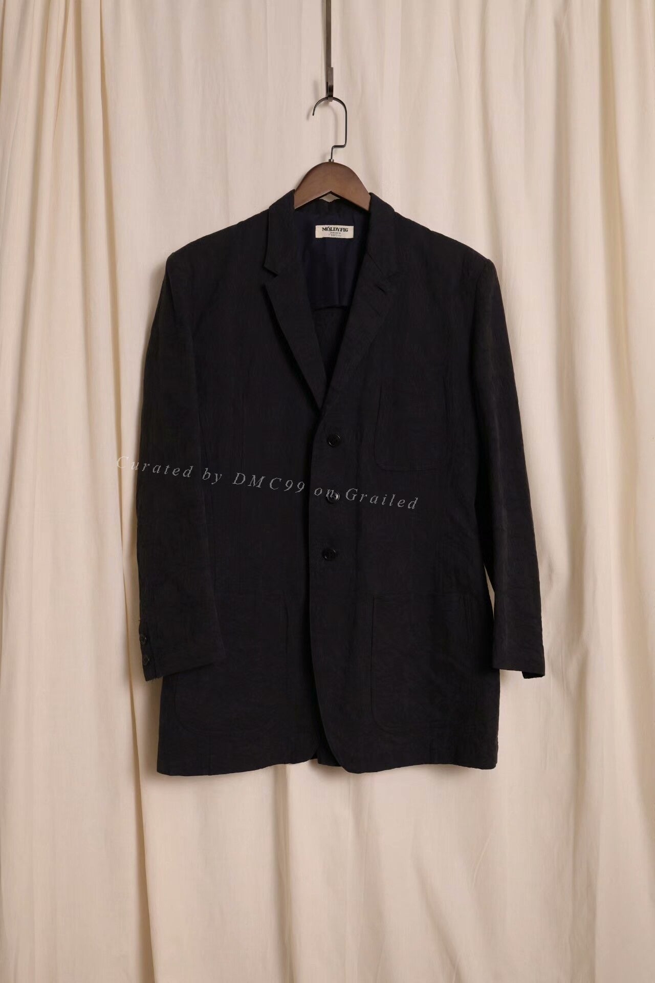 Moldyfig by Yohji Yamamoto Jacquard Belted Jacket
