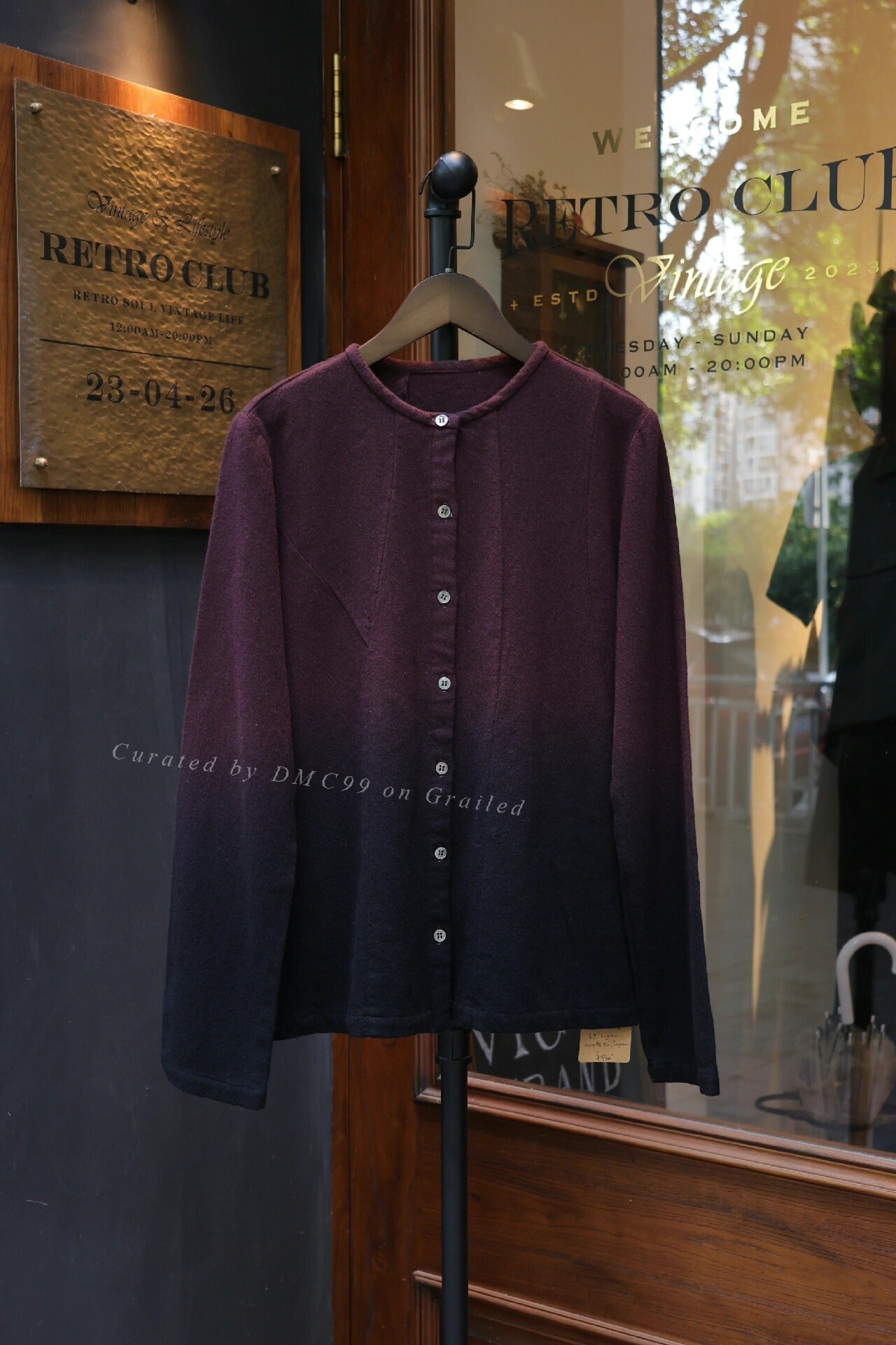 Yohji Yamamoto I Wish Purple Gradient Cardigan
