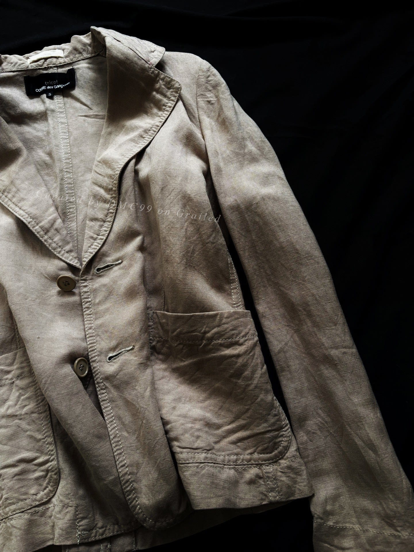 Comme des Garcons 2002 Deconstructed Linen Blazer