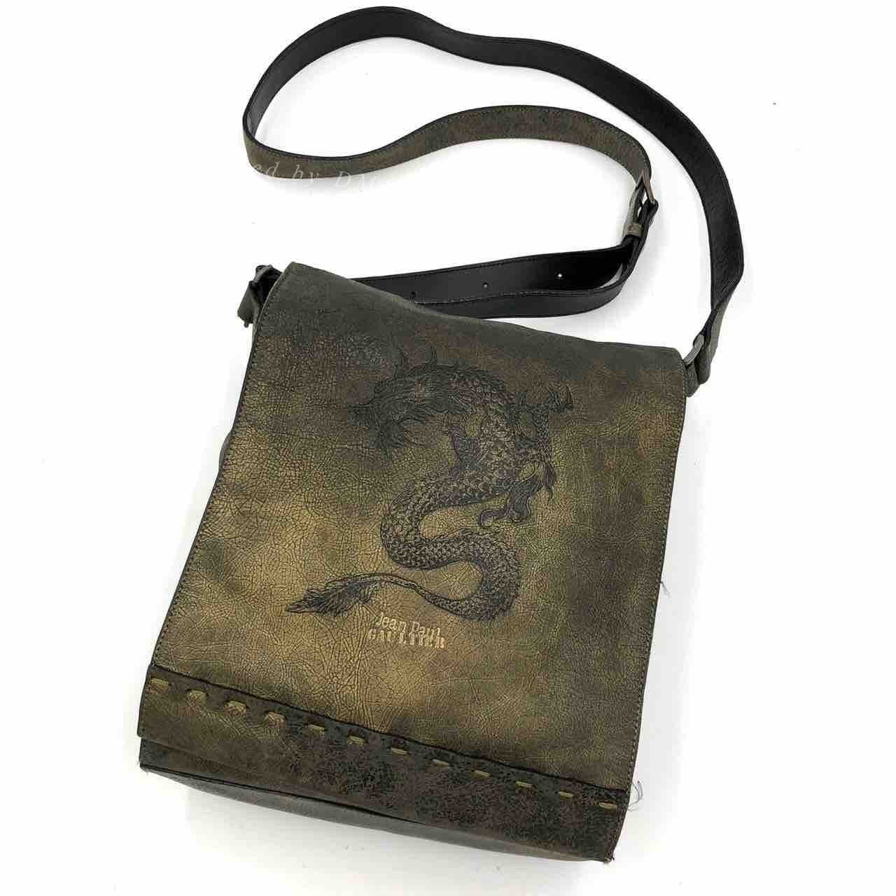 Jean Paul Gaultier Dragon Pattern Metal Shoulder Bag