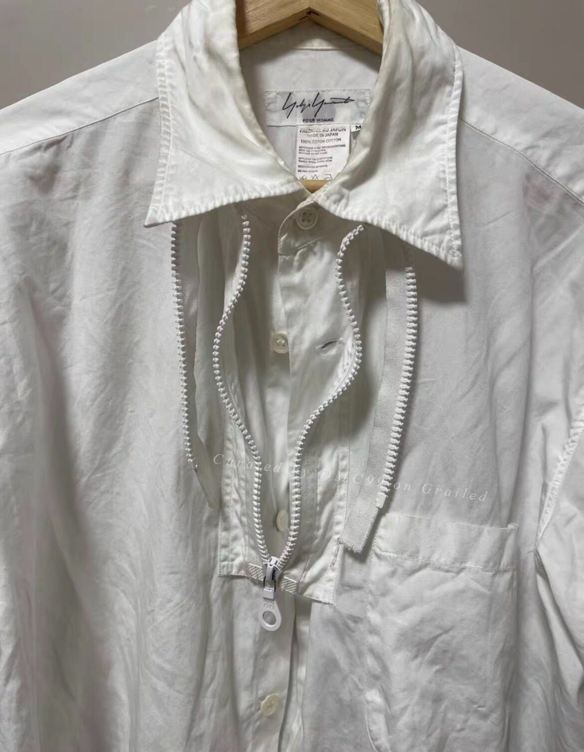 Yohji Yamamoto 95AW Runway Fixed Tie Shirt