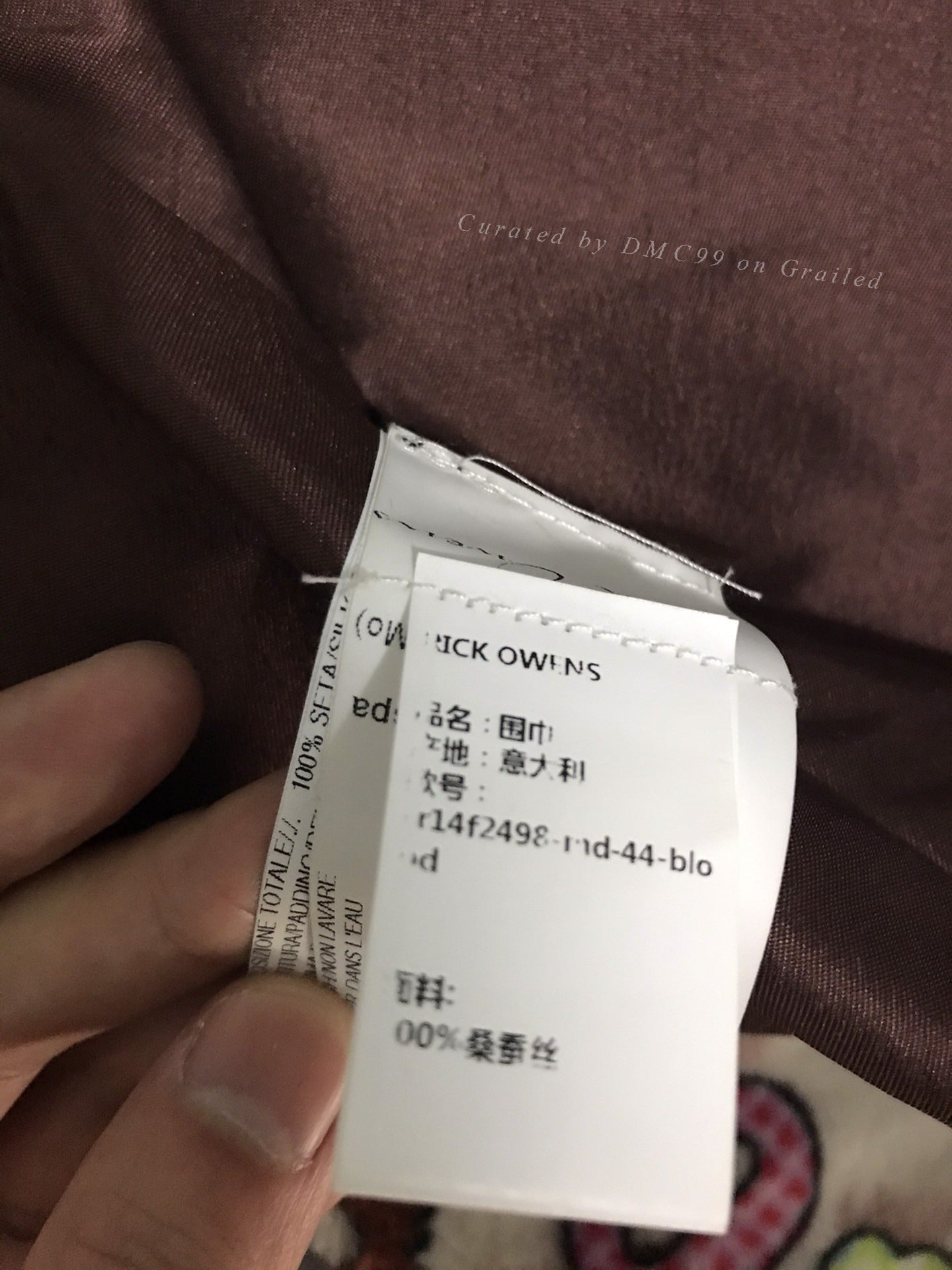 Rick Owens Silk Large Scarf