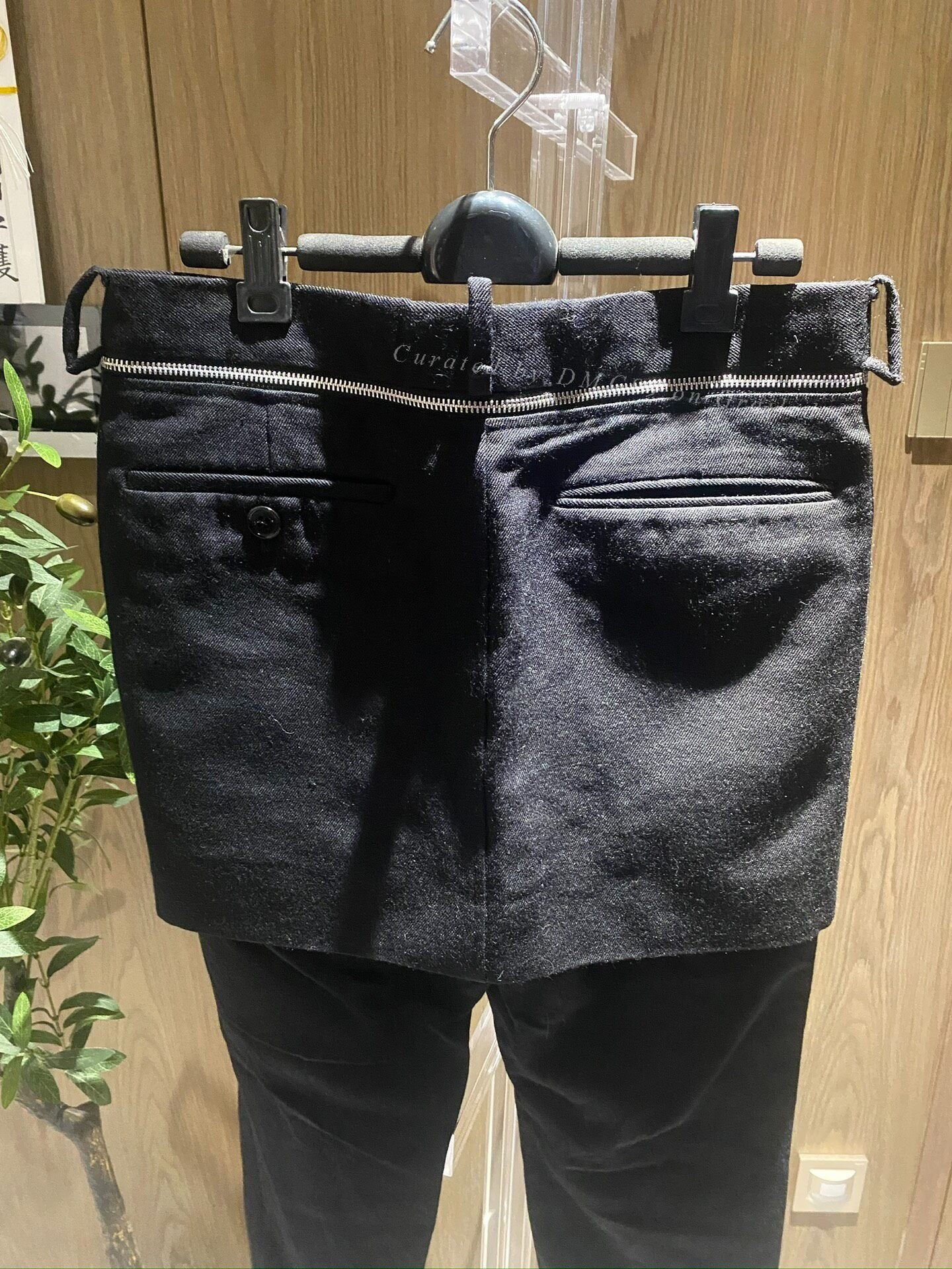 Undercover Wool Detachable Panel Pants-Skirt