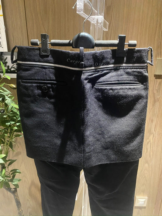 Undercover Wool Detachable Panel Pants-Skirt