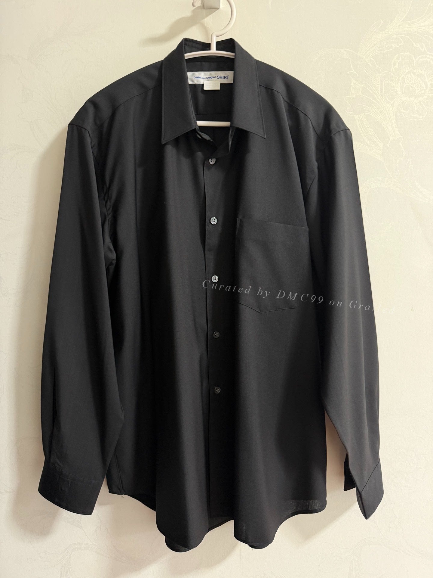 COMME des GARÇONS Black Long-Sleeve Shirt S