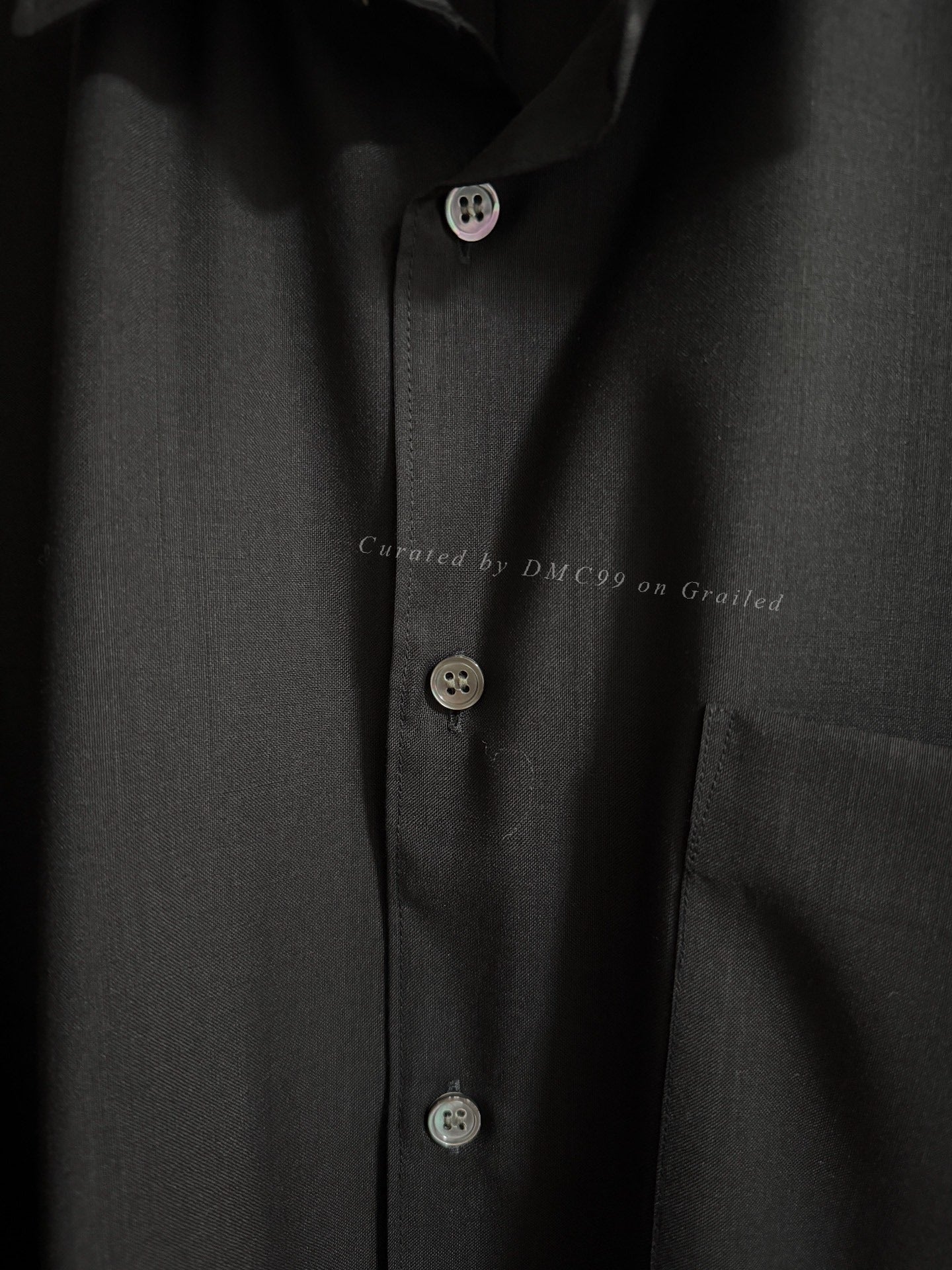 COMME des GARÇONS Black Long-Sleeve Shirt S