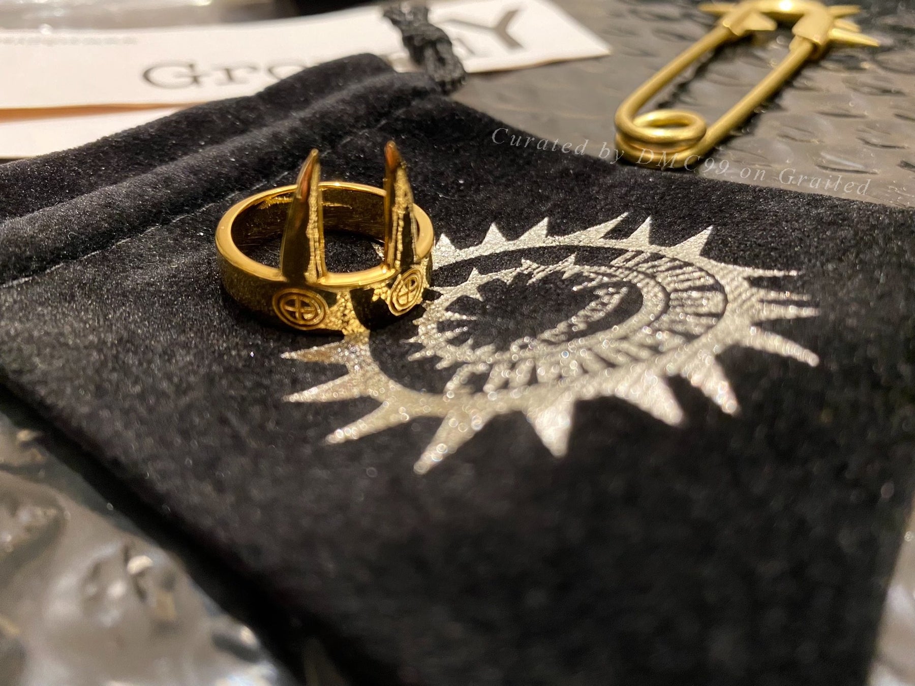 Yohji Yamamoto Ground Y x Chainsaw Man Power Ring Gold