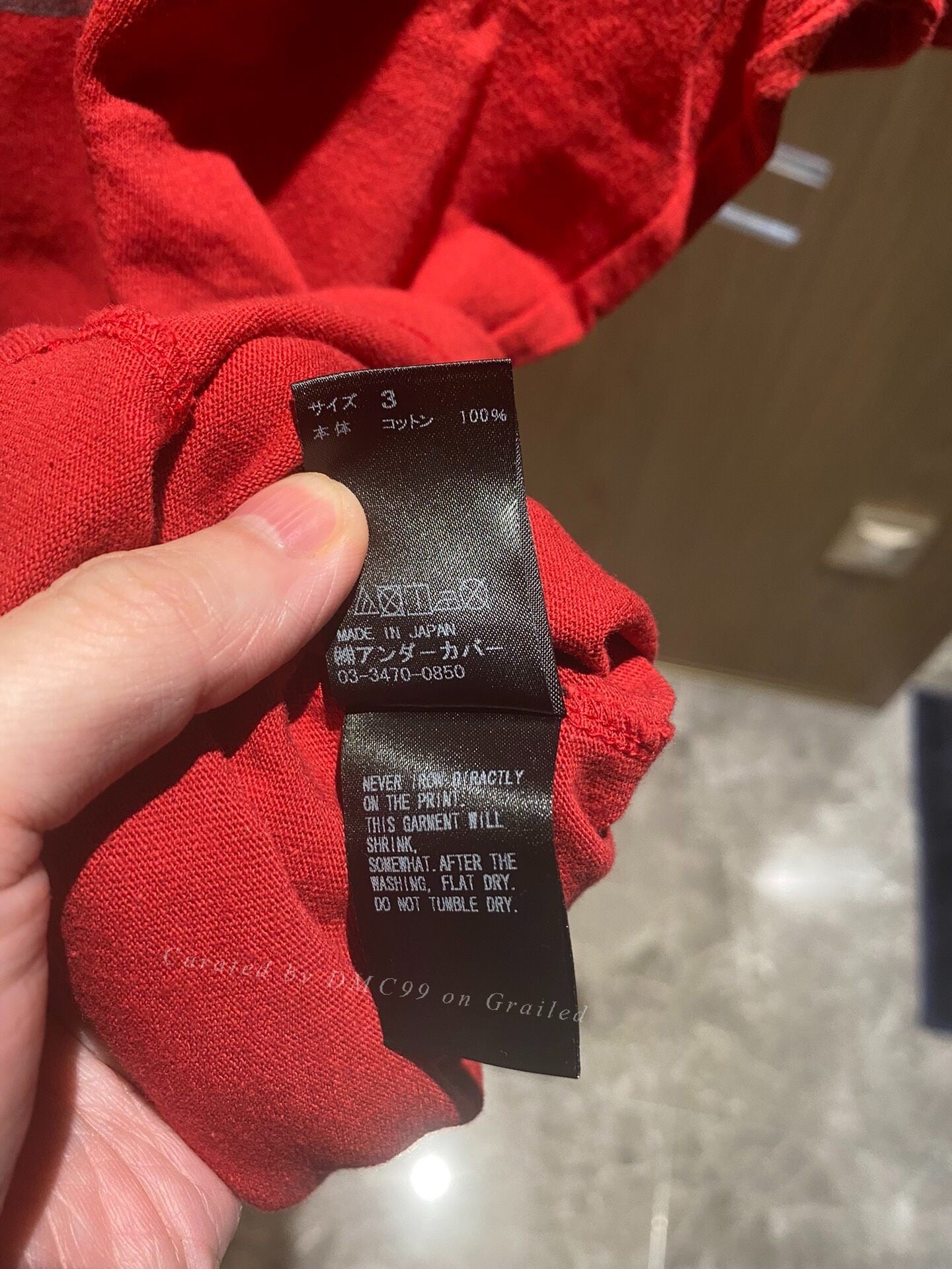 Undercover 18ss Red Apple Nail Tee