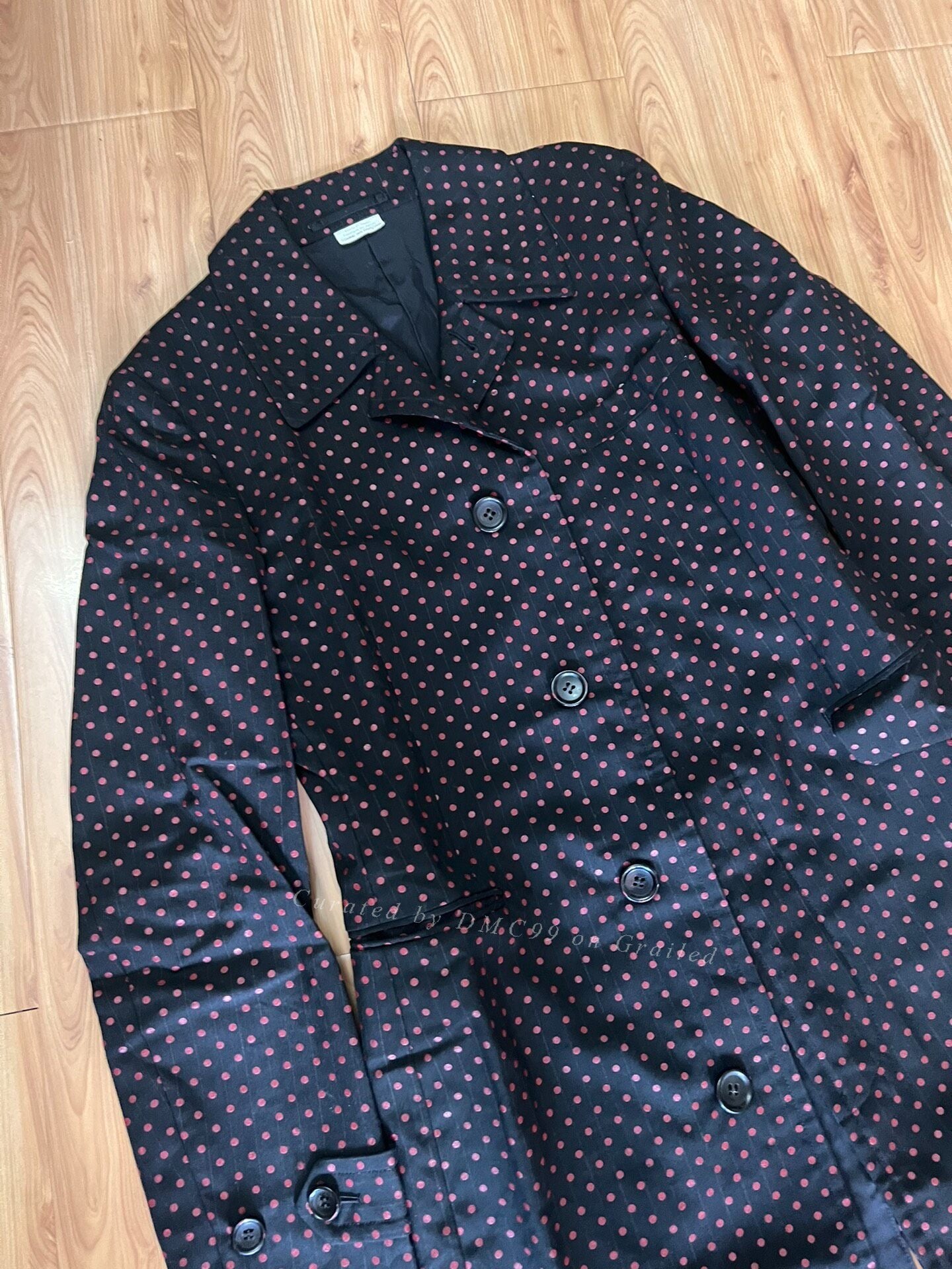 Comme des Garcons Runway Polka Dot Wool Coat