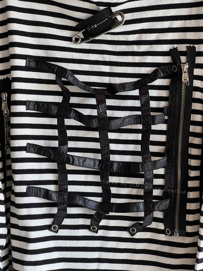 Takahiromiyashita The Soloist Striped Leather Longsleeve