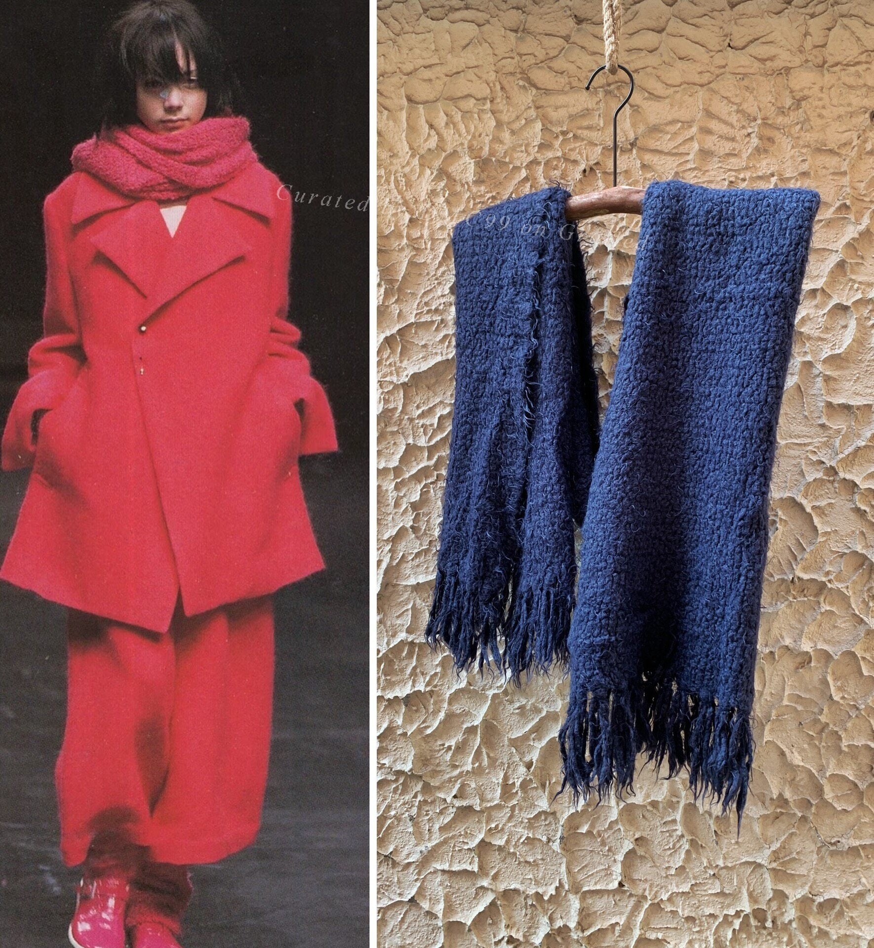 Y's bis Limi 00s Runway Wool Fringed Scarf
