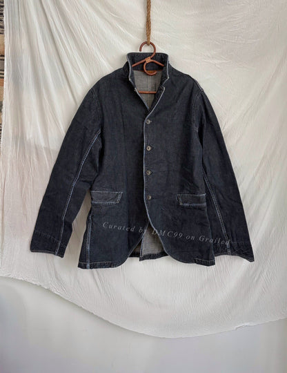 Kapital Vintage Denim Open-Front Blazer
