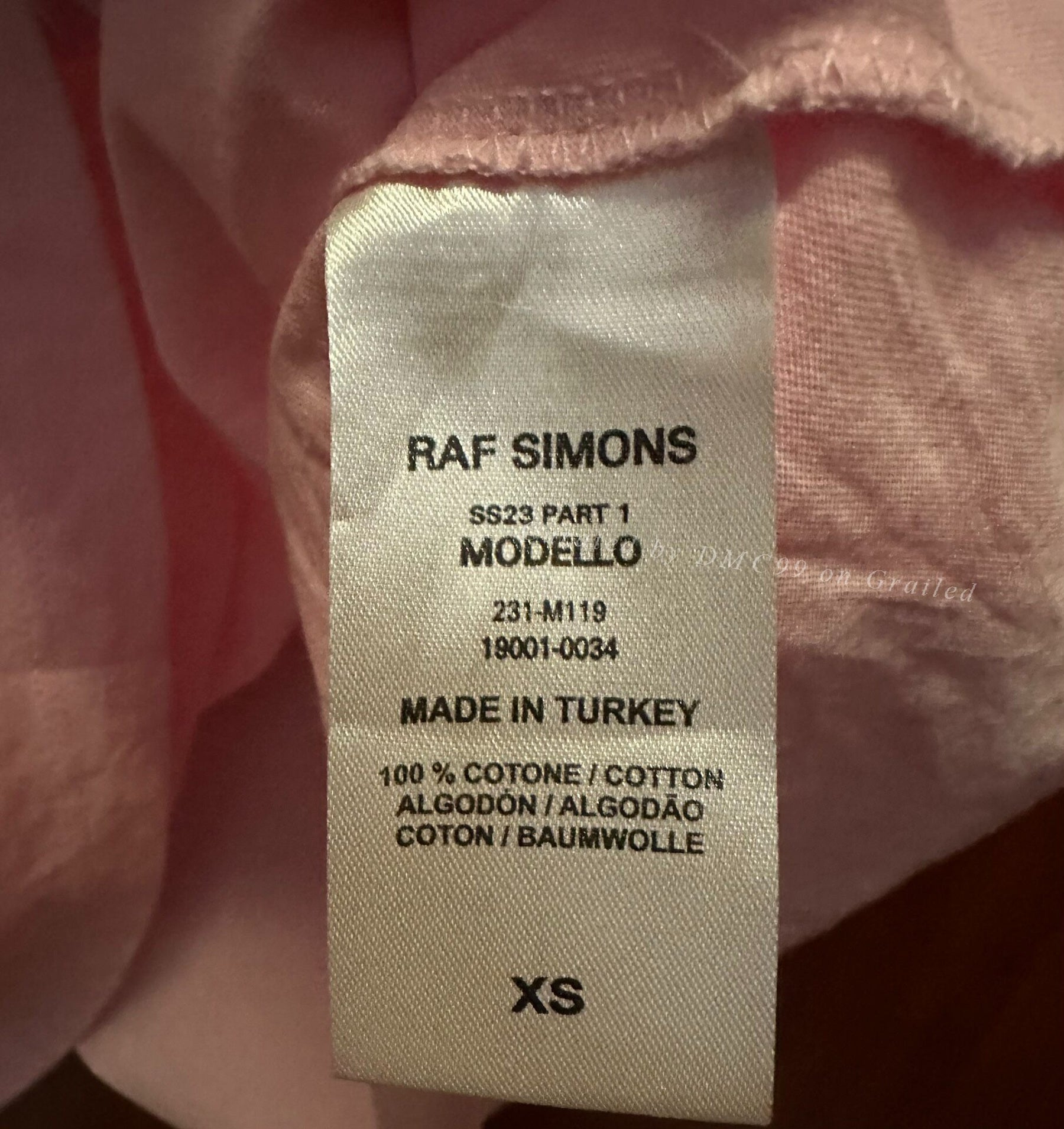 Raf Simons Fingers Crossed Short Sleeve Tee
