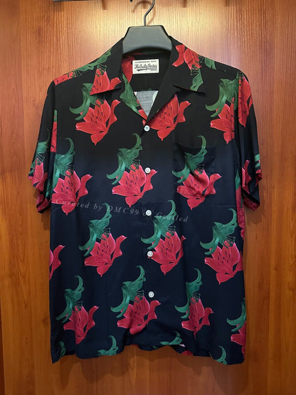 Wacko Maria Floral Rose Short-Sleeve Shirt