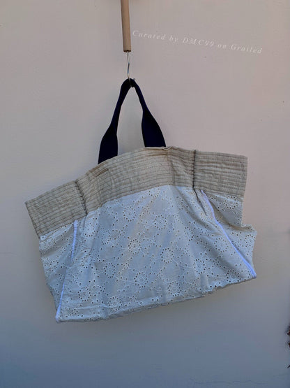 Comme des Garcons 05s Tricot Oversized Linen Tote