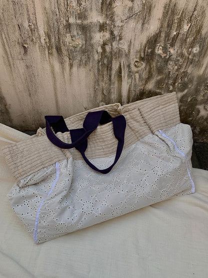 Comme des Garcons 05s Tricot Oversized Linen Tote