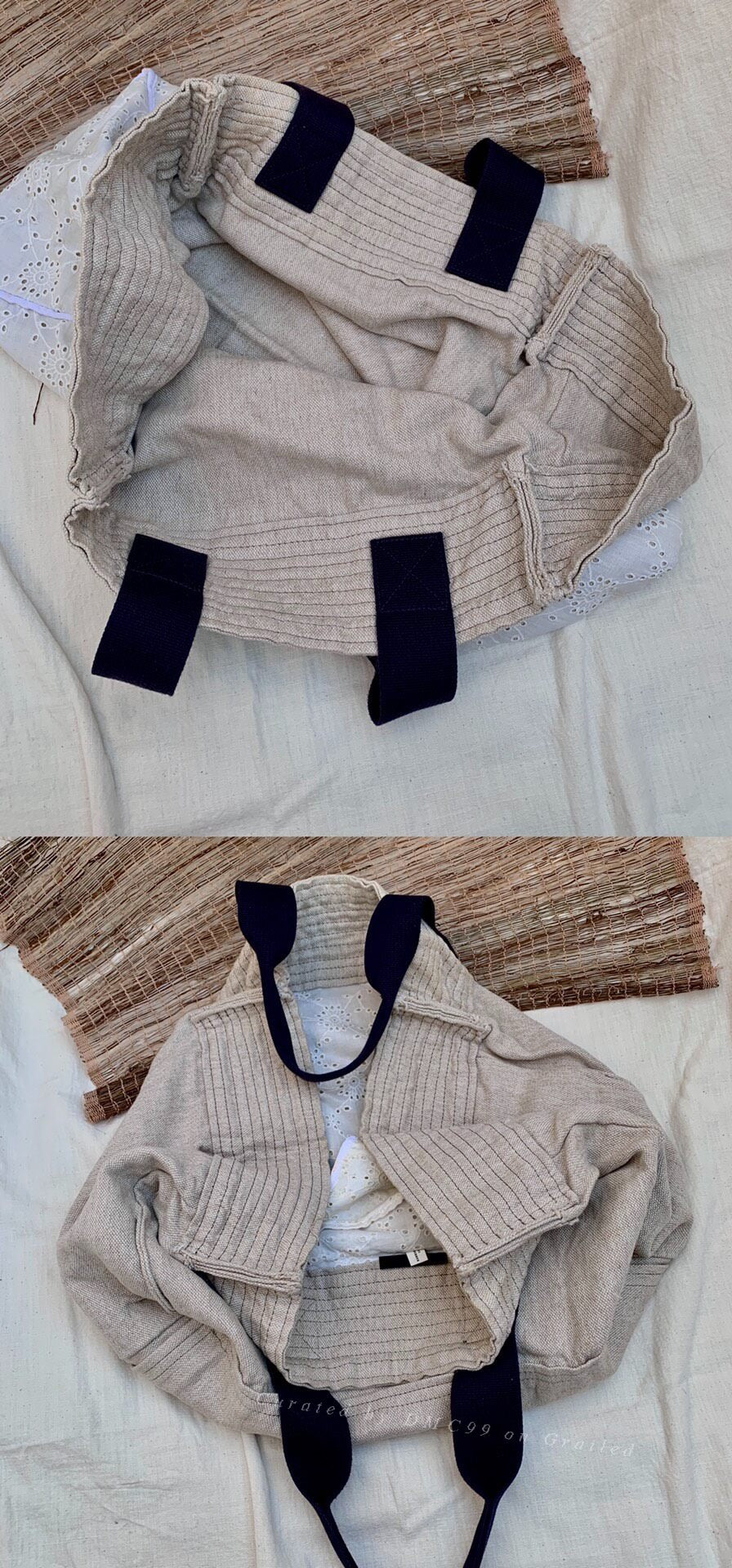 Comme des Garcons 05s Tricot Oversized Linen Tote