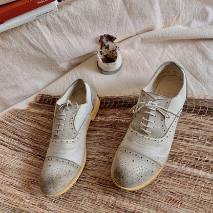 Comme des Garcons 90s Distressed Suede Leather Shoes