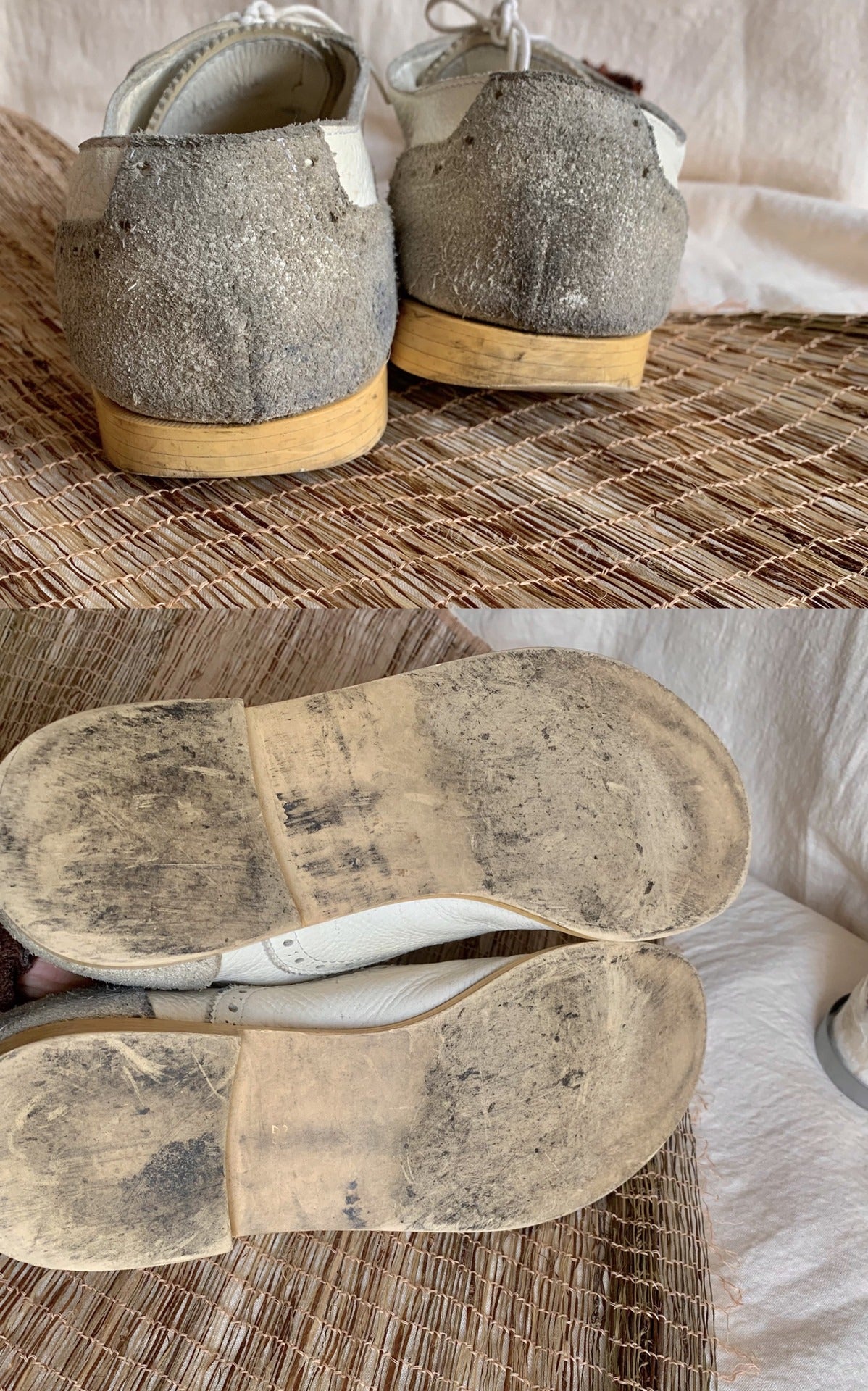 Comme des Garcons 90s Distressed Suede Leather Shoes