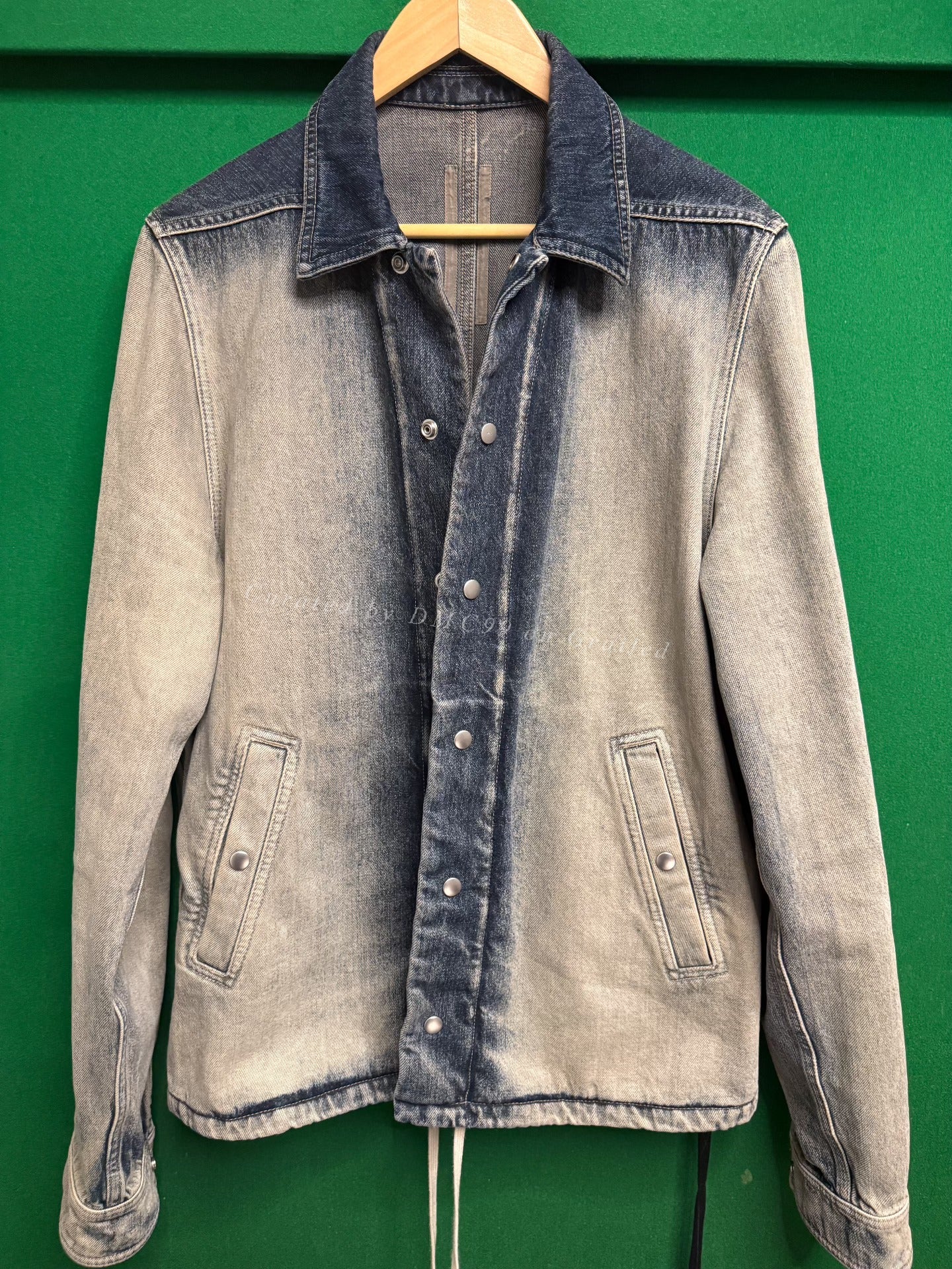 Rick Owens Drkshdw Gradient Washed Denim Jacket