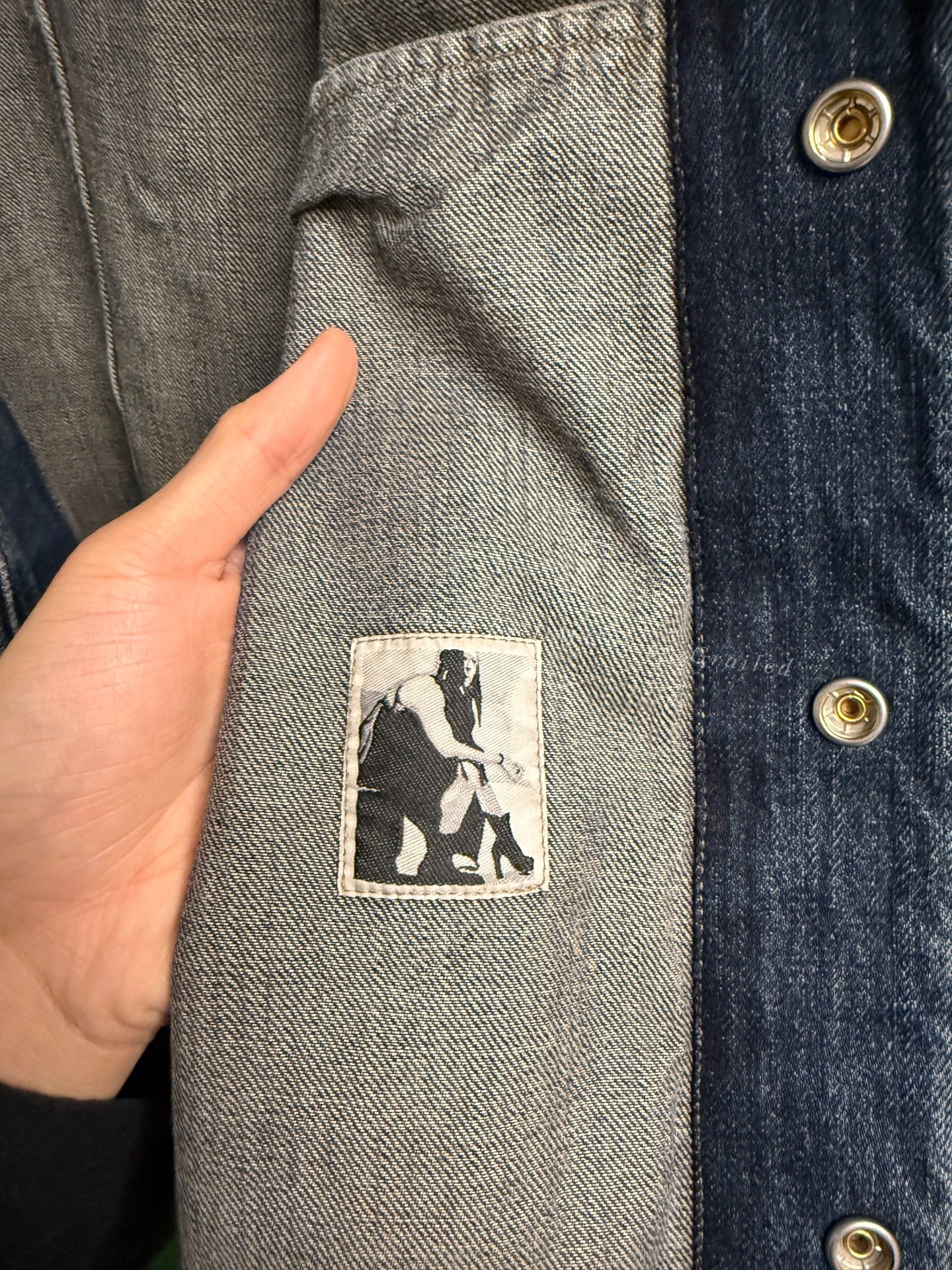 Rick Owens Drkshdw Gradient Washed Denim Jacket