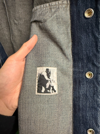Rick Owens Drkshdw Gradient Washed Denim Jacket