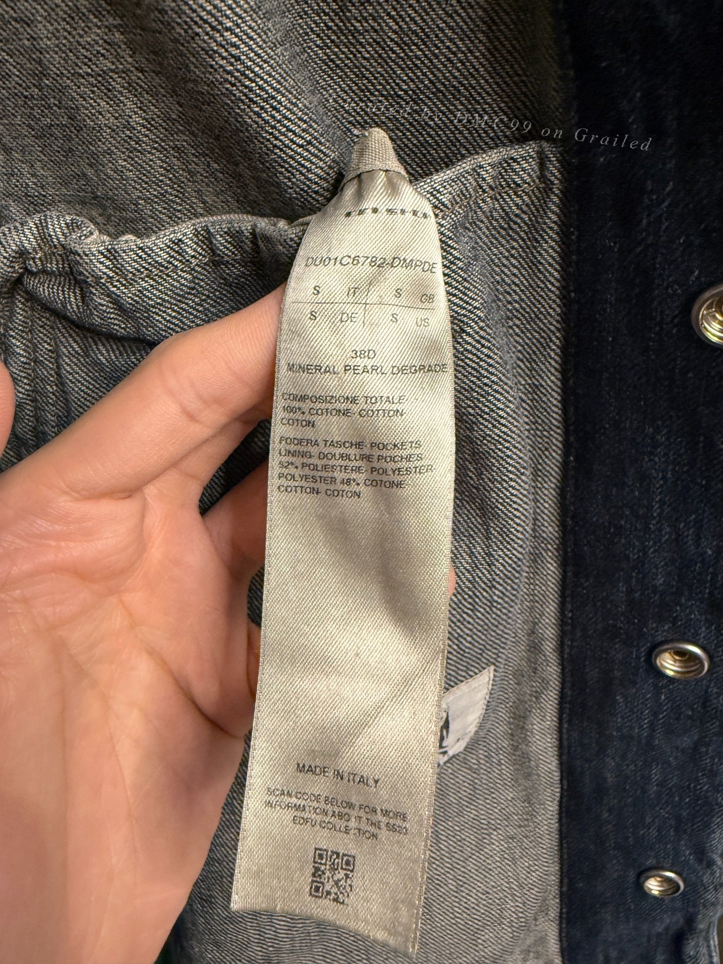 Rick Owens Drkshdw Gradient Washed Denim Jacket