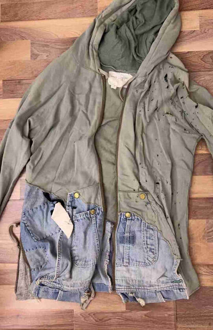 greg-lauren-zip-hoodie-size-1Men's / US S / EU 44-46 / 1GreenGently Used in Green, Men's / US S / EU 44-46 / 1,Gently Used