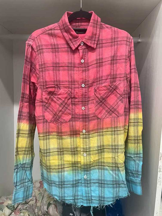 amiri-shirt-color-gradient-plaid-shirtMen's / US XS / EU 42 / 0RedGently Used in Red, Men's / US XS / EU 42 / 0,Gently Used
