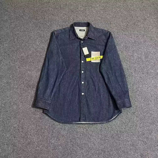 raf-simons-leather-shirtMen's / US L / EU 52-54 / 3BlueGently Used in Blue, Men's / US L / EU 52-54 / 3,Gently Used