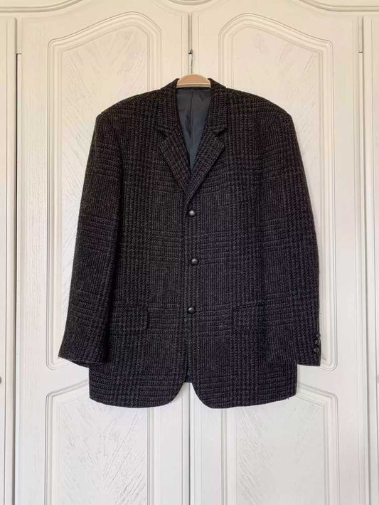 cdg-homme-plus-90s-woolen-plaid-suit-jktMen's / US M / EU 48-50 / 2BlackGently Used in Black, Men's / US M / EU 48-50 / 2,Gently Used