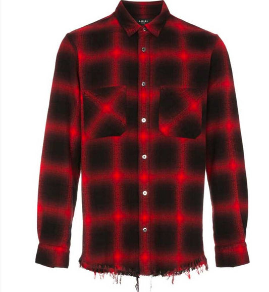 amiri-red-plaid-flannel-shirtMen's / US S / EU 44-46 / 1RedGently Used in Red, Men's / US S / EU 44-46 / 1,Gently Used