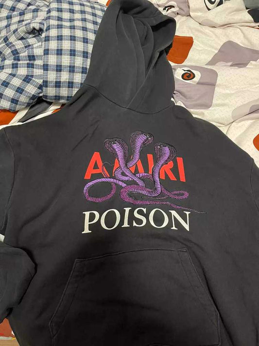 amiri-poison-hoodieMen's / US M / EU 48-50 / 2BlackGently Used in Black, Men's / US M / EU 48-50 / 2,Gently Used