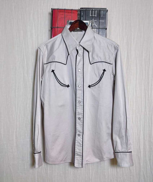 yohji-yamamoto-92ss-pearl-denim-shirtMen's / US L / EU 52-54 / 3WhiteGently Used in White, Men's / US L / EU 52-54 / 3,Gently Used