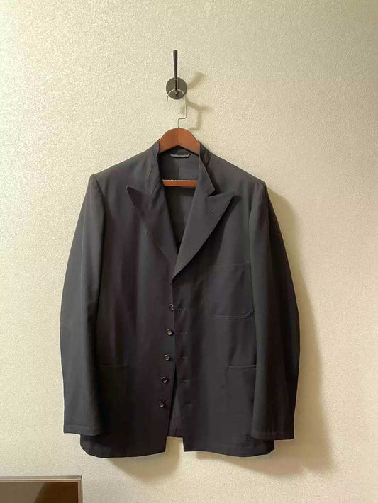 yohji-yamamoto-04ss-rapel-suitMen's / US L / EU 52-54 / 3BlackGently Used in Black, Men's / US L / EU 52-54 / 3,Gently Used