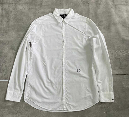 rafsimons-fred-perry-embroidered-shirtMen's / US S / EU 44-46 / 1WhiteGently Used in White, Men's / US S / EU 44-46 / 1,Gently Used