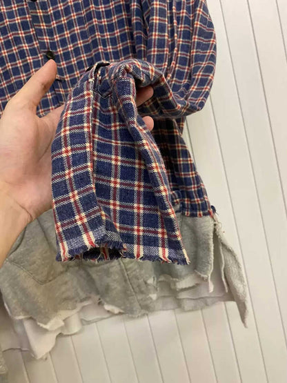 greg lauren 50/50 destroyed shirt