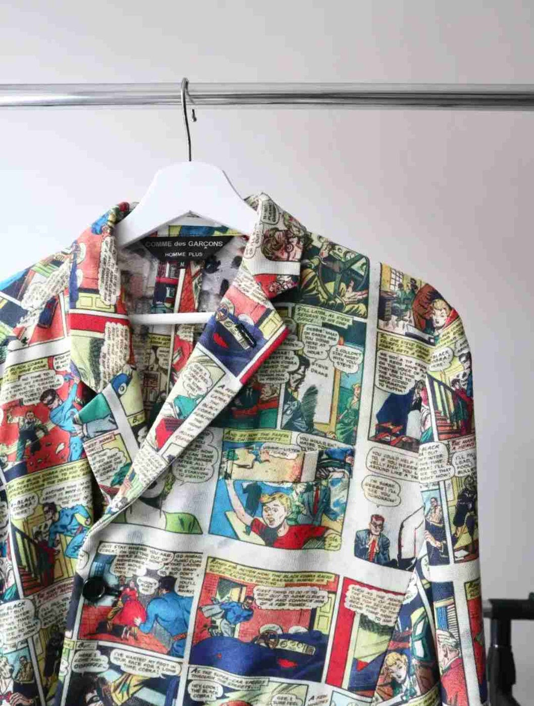 18AW "White Shock" Inside-Out Comics Suit JKT