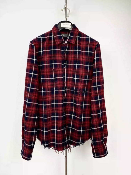 amiri-checked-shirtMen's / US S / EU 44-46 / 1RedGently Used in Red, Men's / US S / EU 44-46 / 1,Gently Used
