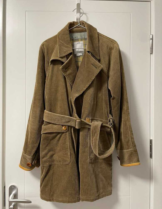 14aw-hendee-trench-coat-(wale-corduroy)Men's / US S / EU 44-46 / 1YellowGently Used in Yellow, Men's / US S / EU 44-46 / 1,Gently Used