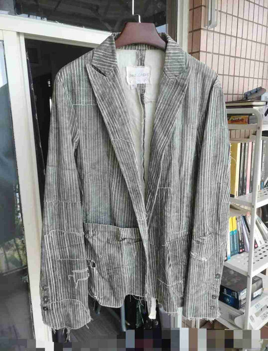 greg-lauren-fw13-m022-nv-suit-blazer-size-2Men's / US M / EU 48-50 / 2GrayGently Used in Gray, Men's / US M / EU 48-50 / 2,Gently Used
