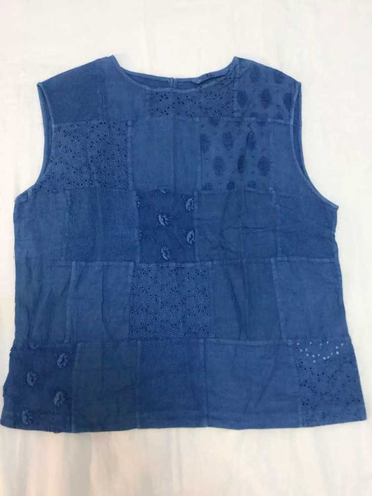 45rpm-blue-dye-splicing-vestWomen's / M / US 6-8 / IT 42-44BlueGently Used in Blue, Women's / M / US 6-8 / IT 42-44,Gently Used
