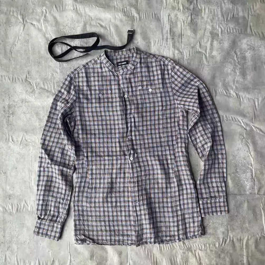raf-simons-17ss-collar-plaid-shirtMen's / US S / EU 44-46 / 1BlackGently Used in Black, Men's / US S / EU 44-46 / 1,Gently Used