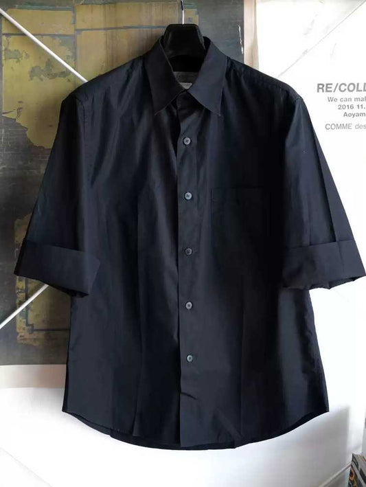 yohji-yamamoto-pour-homme-half-sleeves-shirtMen's / US L / EU 52-54 / 3BlackGently Used in Black, Men's / US L / EU 52-54 / 3,Gently Used