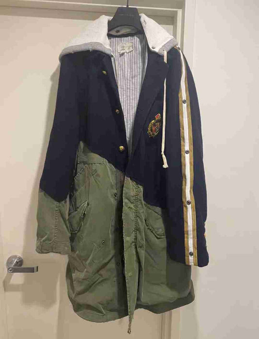 greg-lauren-badge-50/50-overcoat-size-4Men's / US XL / EU 56 / 4GreenGently Used in Green, Men's / US XL / EU 56 / 4,Gently Used