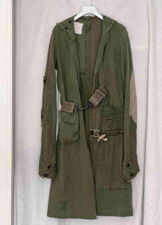 greg-lauren-12fw-overcoat-army-green-tent-size-2Men's / US M / EU 48-50 / 2GreenGently Used in Green, Men's / US M / EU 48-50 / 2,Gently Used
