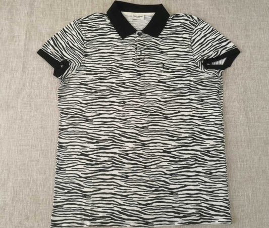 saint-laurent-short-sleeve-polo-shirtMen's / US M / EU 48-50 / 2ZebraGently Used in Zebra, Men's / US M / EU 48-50 / 2,Gently Used