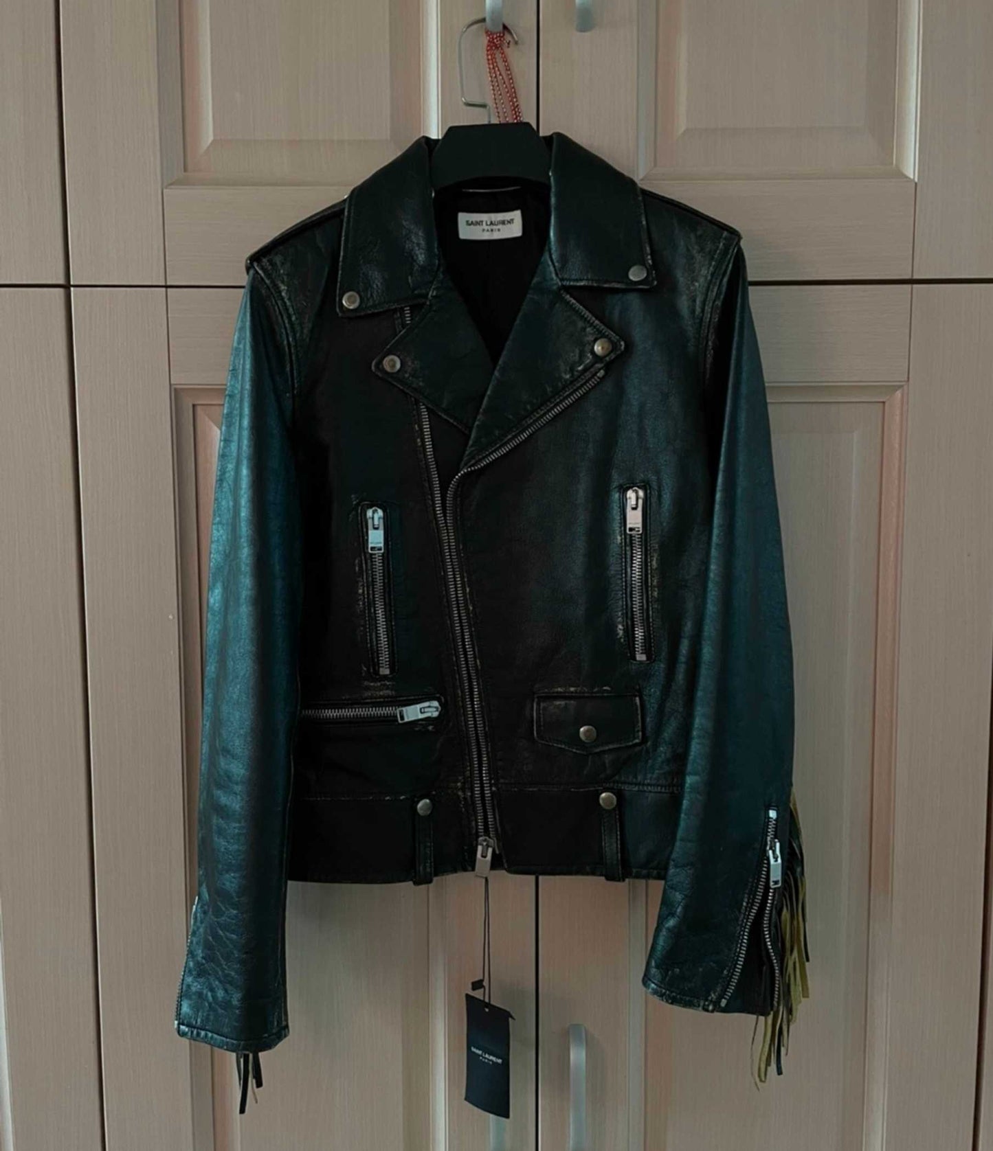 Saint Laurent L01 Tasseled leather jacket